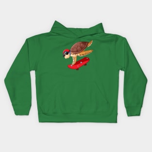 Skateboarding turtle Kids Hoodie